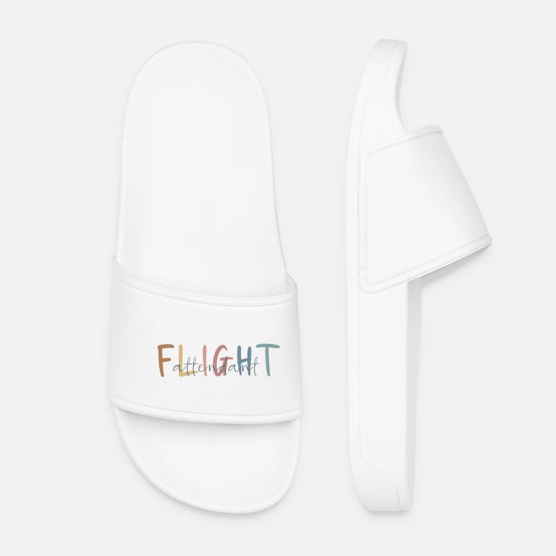 Flugbegleiter Geschenk - Flight Attendant Geschenk - Frauen Badelatschen - Weiß