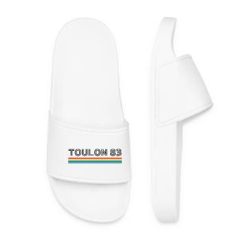 Touloni 83 T-Shirt Cadeau Humour - Claquettes Femme - blanc - Devant