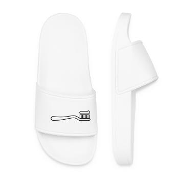 Brosse à dents, dentiste, brossage des dents - Claquettes Femme - blanc - Devant