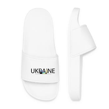 Ukraine Unity Protest College - Frauen Badelatschen - Weiß - Vorne
