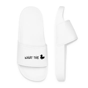 fuck - Women’s Pool Sliders - white - Front