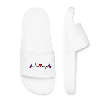 Heart rate cardio for Russia - Women’s Pool Sliders - white - Front