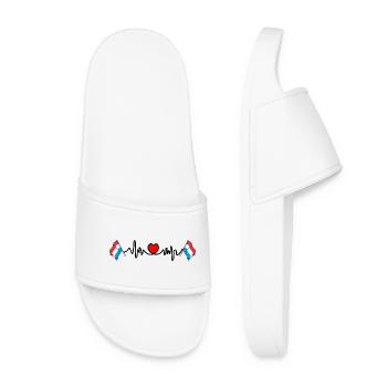 Cardio de fréquence cardiaque pour le Luxembourg - Claquettes Femme - blanc - Devant