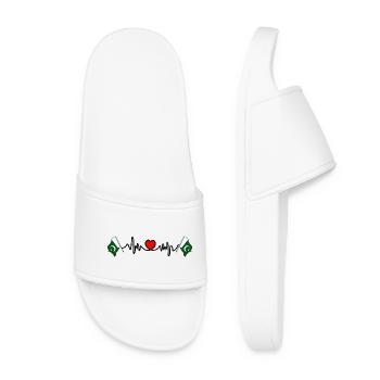 Heart rate cardio for Pakistan - Women’s Pool Sliders - white - Front