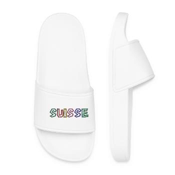 SWITZERLAND. HUMOR. COUNTRY. FLAG. GENEVA. LAUSANNE - Women’s Pool Sliders - white - Front