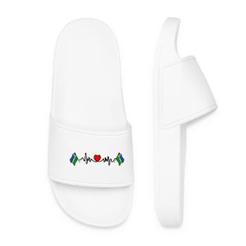 Heart rate cardio for the province of Flevoland - Women’s Pool Sliders - white - Front