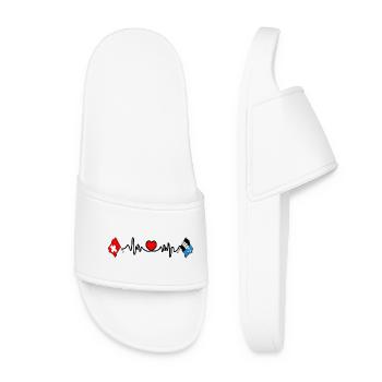 Cardio cardio Drapeau Suisse et drapeau Argovie - Claquettes Femme - blanc - Devant