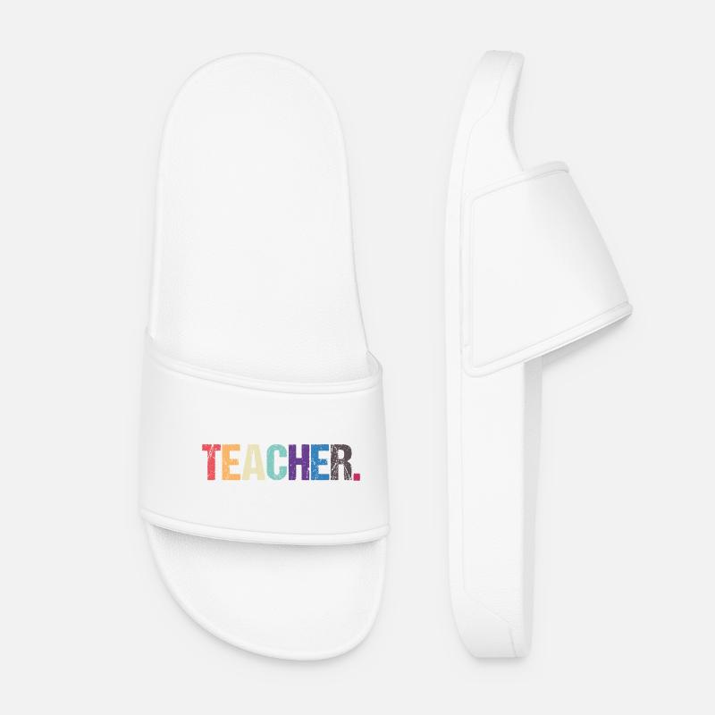 Conception colorée de TEACHER - Claquettes Femme - blanc