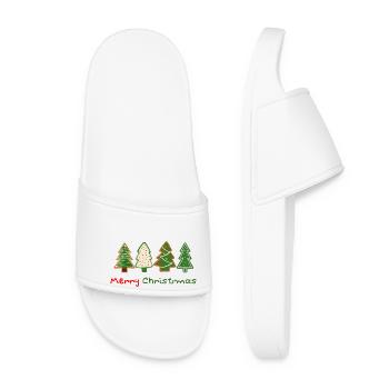 Merry Christmas 4 tree - Women’s Pool Sliders - white - Front