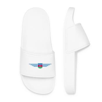 Azerbaijan Design – Pour les fans et les voyageurs - Claquettes Femme - blanc - Devant