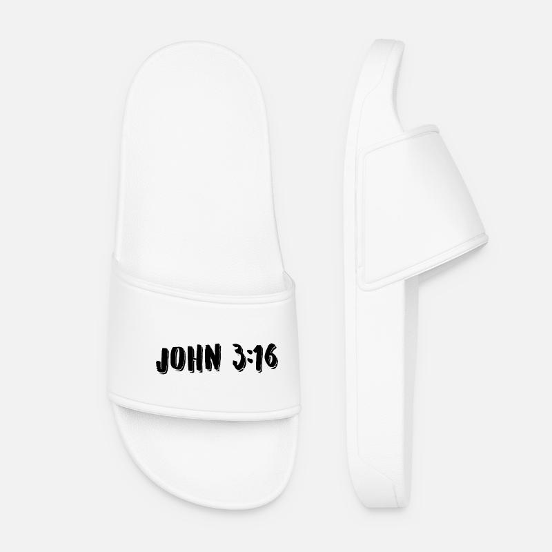John 3:16 - Women’s Pool Sliders - white