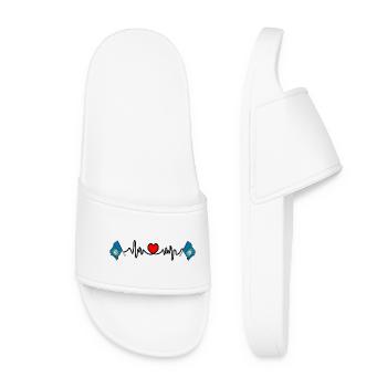 Cardio de fréquence cardiaque pour le Dakota du Sud - Claquettes Femme - blanc - Devant