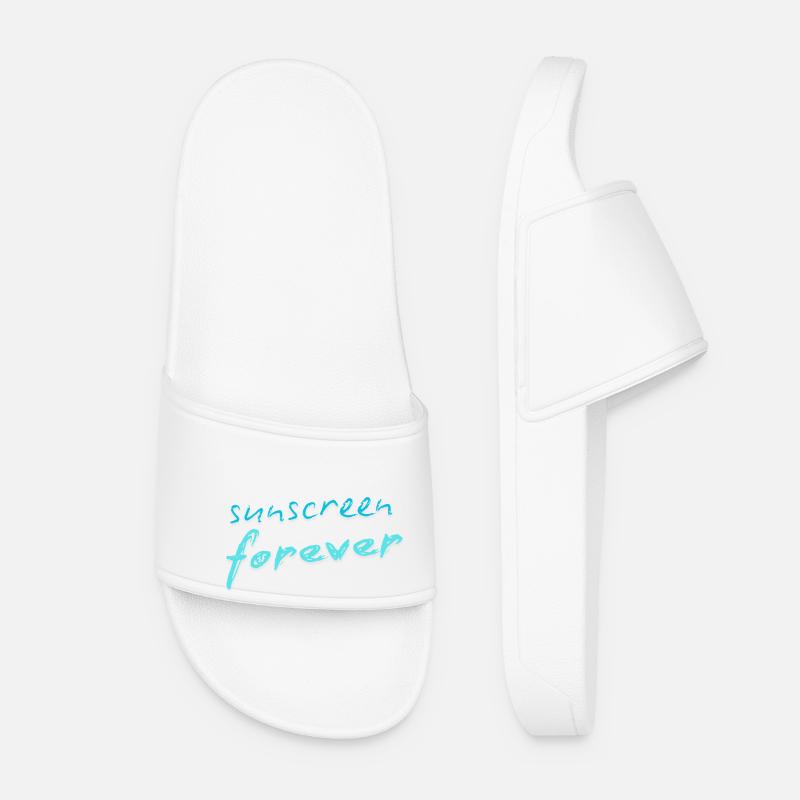 Sunscreen forever - Women’s Pool Sliders - white