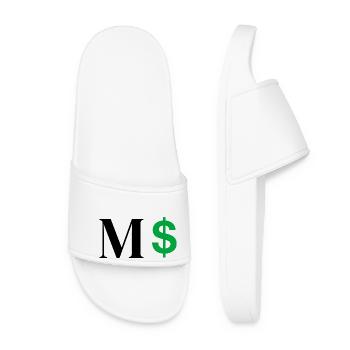 Lettre m dollar - Claquettes Femme - blanc - Devant
