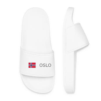 Norway Flag - Oslo - Norge - Norwegen - Frauen Badelatschen - Weiß - Vorne