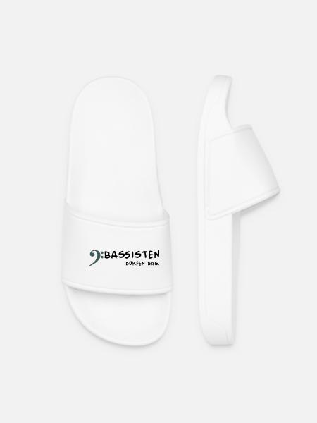 Bassists are allowed to - Women’s Pool Sliders - white