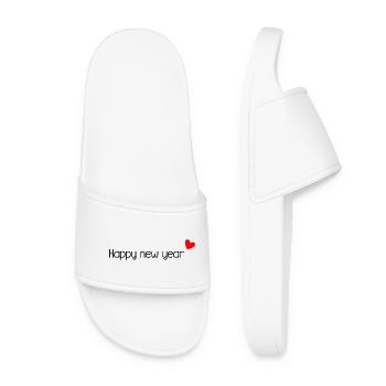 BONNE ANNEE. SAINT SYLVESTRE. MEILLEURS VOEUX - Claquettes Femme - blanc - Devant