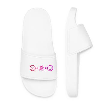 Road bike illustration for road bike - Women’s Pool Sliders - white - Front