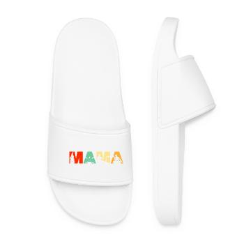 Kayaker MAMA Retro Sunset Kayaking Geschenk - Frauen Badelatschen - Weiß - Vorne