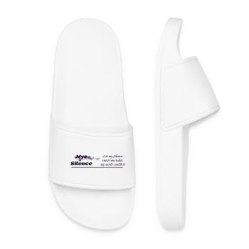 My Silence, clothing design - Women’s Pool Sliders - white - Front
