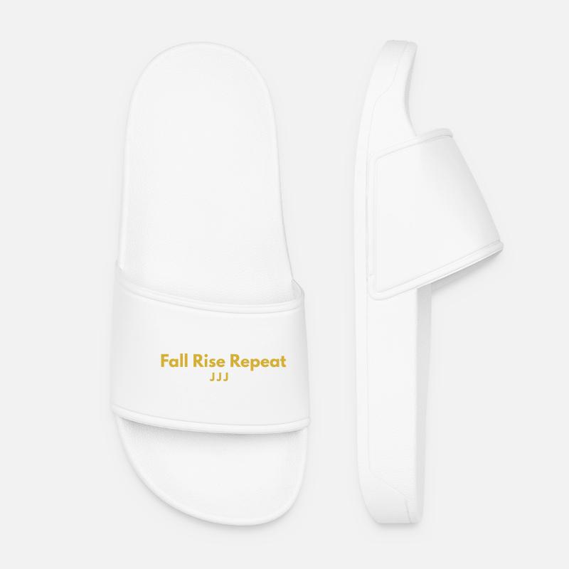 Fall Rise Repeat - Women’s Pool Sliders - white
