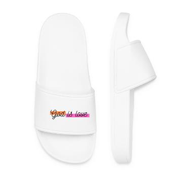God is love - Women’s Pool Sliders - white - Front