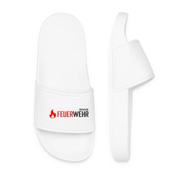 Feuerwehr - Frauen Badelatschen - Weiß - Vorne