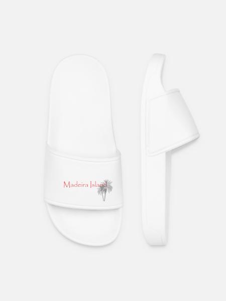 madeira island rot u weiss png - Frauen Badelatschen - Weiß