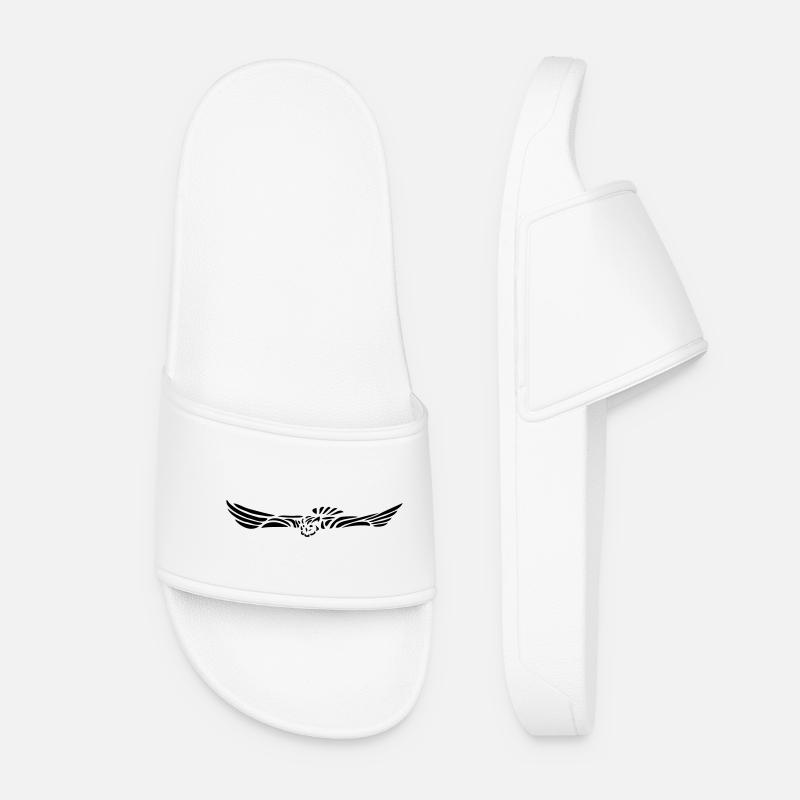 Eagle owl in flight - Women’s Pool Sliders - white