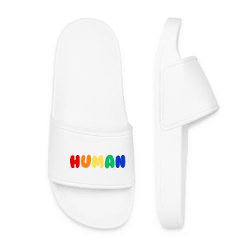 Human Pride - Frauen Badelatschen - Weiß - Vorne