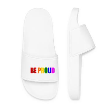 Be proud - Women’s Pool Sliders - white - Front