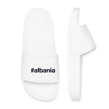 ALBANIA Hashtag Albanien - Frauen Badelatschen - Weiß - Vorne