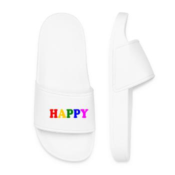 Happy - Women’s Pool Sliders - white - Front