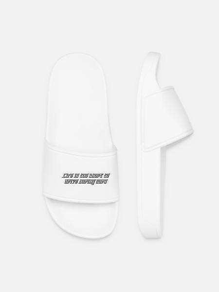 Life is too short to drive boring cars - Women’s Pool Sliders - white