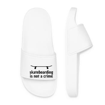 Skateboarding is not a Crime - Frauen Badelatschen - Weiß - Vorne