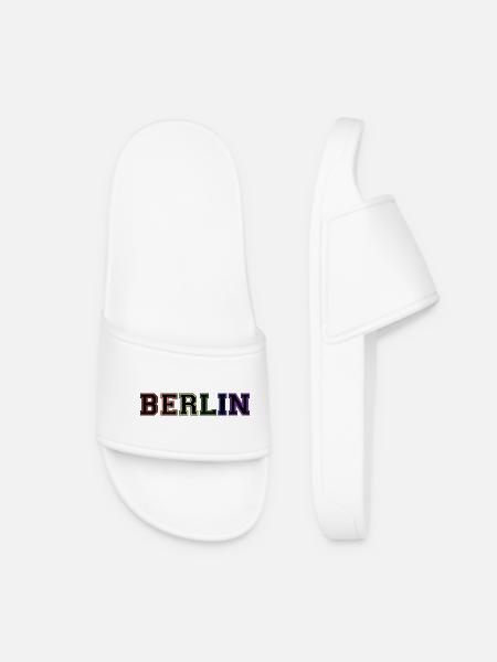 Berlin Varsity Rainbow - Women’s Pool Sliders - white