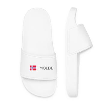 Norway Flag - Molde - Norge - Norwegen - Frauen Badelatschen - Weiß - Vorne