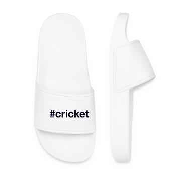 Cricket Hashtag - Frauen Badelatschen - Weiß - Vorne