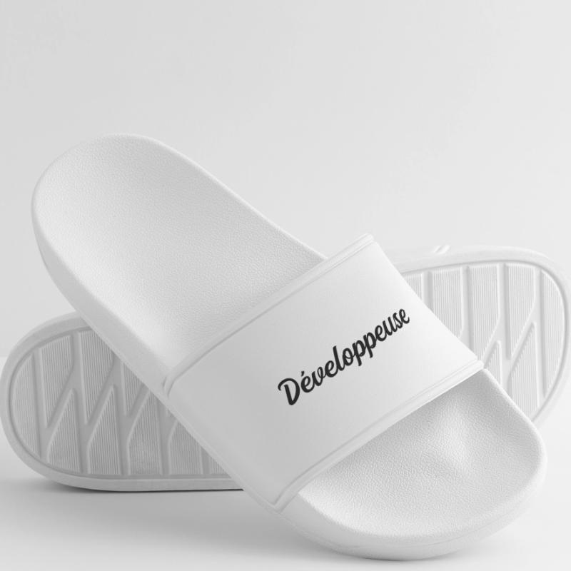 Développeuse Web Code Logiciel Application Tech Claquettes Femme