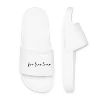 Haut graphique vintage de justice patriotique For Freedom - Claquettes Femme - blanc - Devant