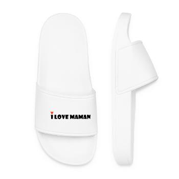 I LOVE MOM. MAMA ADORED. MAMMA. MOTHER'S DAY. - Women’s Pool Sliders - white - Front