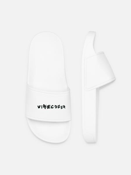 VibeCoder Glitch Neon - Claquettes Femme - blanc