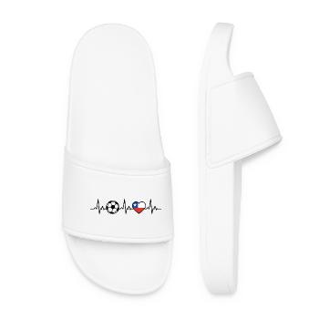 Chile Football Heartbeat Chile - Women’s Pool Sliders - white - Front