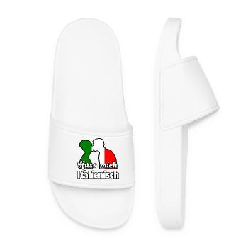Küss mich Italienisch Geschenk - Frauen Badelatschen - Weiß - Vorne