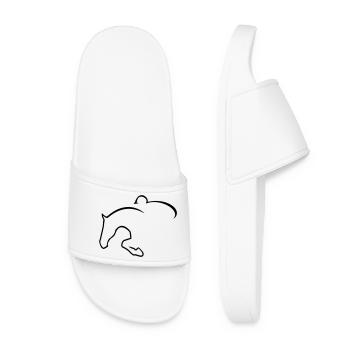 6061912 121501268 cavalier de saut - Claquettes Femme - blanc - Devant