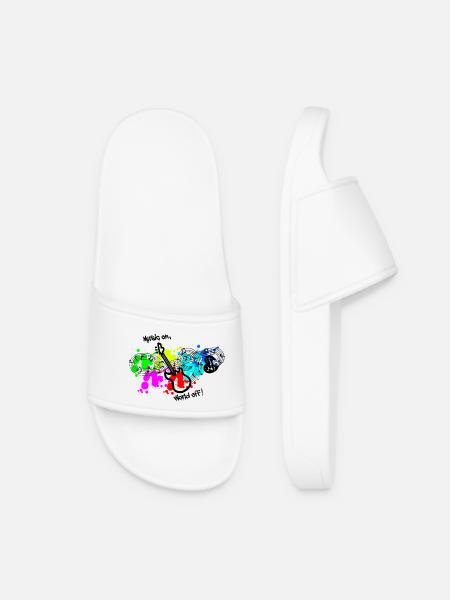 Musique, musique toujours et partout, faire de la musique - Claquettes Femme - blanc