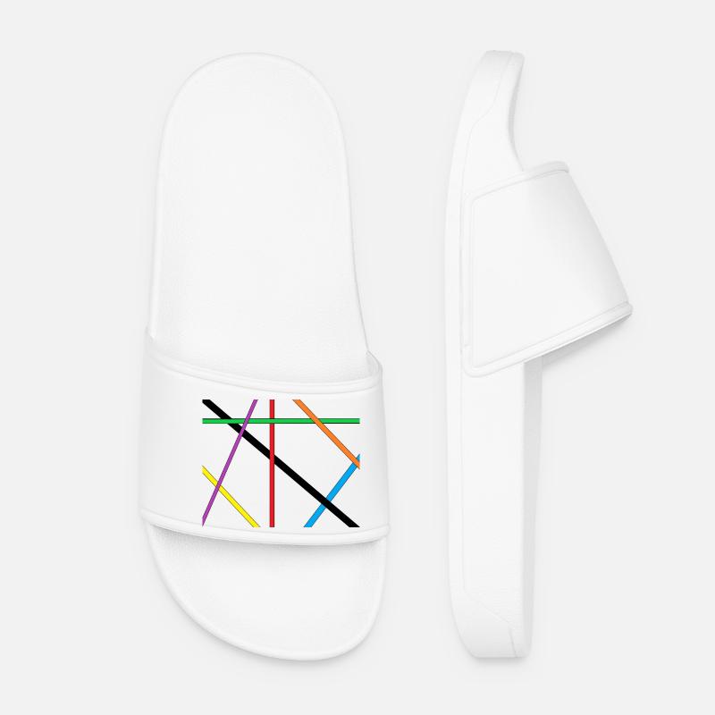 stripe - Women’s Pool Sliders - white