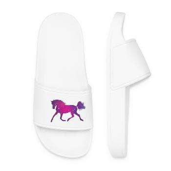 Silhouette de cheval Galaxy Space Universe - Claquettes Femme - blanc - Devant