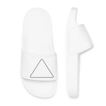 Triangle avec coins arrondis - Claquettes Femme - blanc - Devant