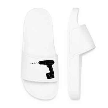 Logo de perceuse à outils - Claquettes Femme - blanc - Devant